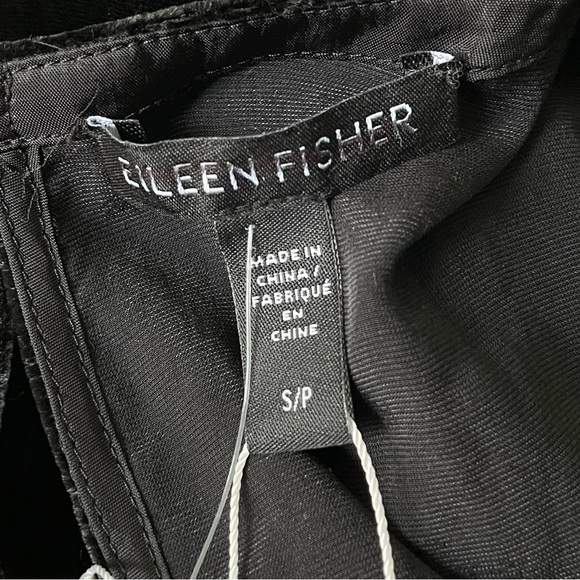 New! Eileen Fisher Velvet Silk Crewneck Long Sleeve Shift Dress 35773 - Picture 10 of 11